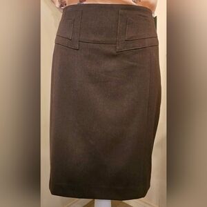 Express Brown Pencil Skirt Knee-Length Work